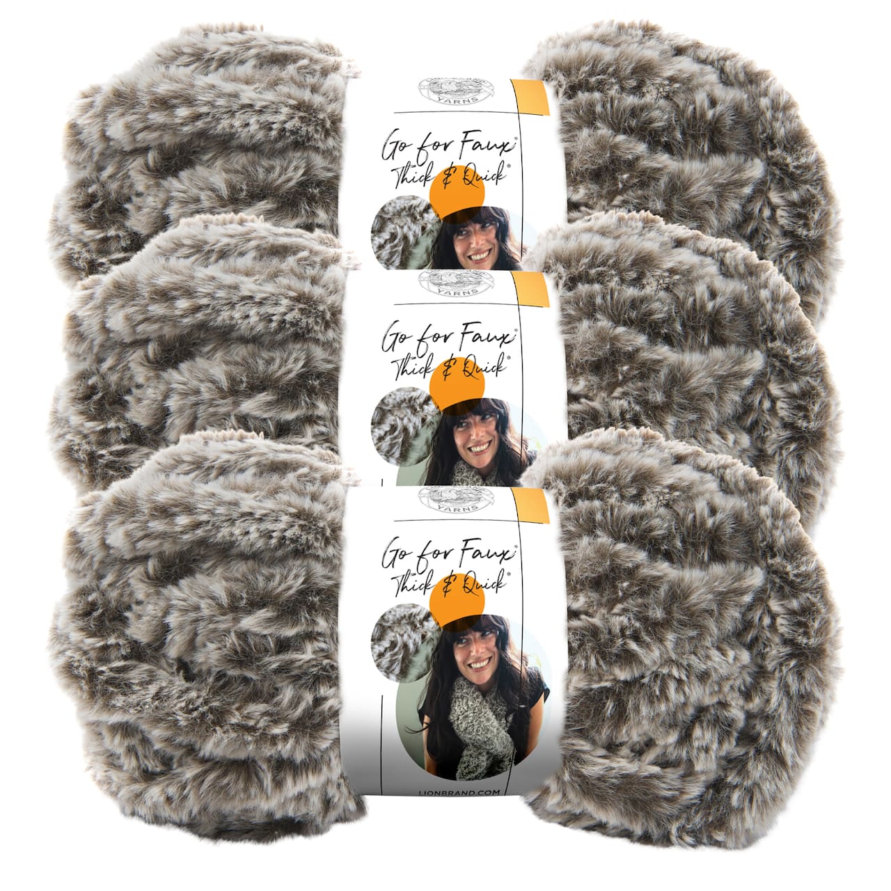 3 Pack Lion Brand® Go For Faux® Thick & Quick® Yarn